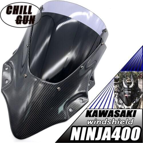 Motorcycle Accessories Windshield WindScreen Visor Viser Deflector For Kawasaki NINJA 400 2018-2019 NINJA400 ninja-400 18'-19