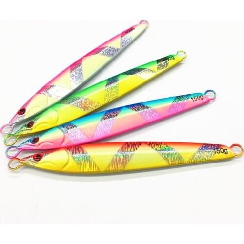 BATTLEBASS 1PCS 150g/200g Metal Spoon jig Fishing lure Deep Sea Luminous bait Artificial fishing accessories