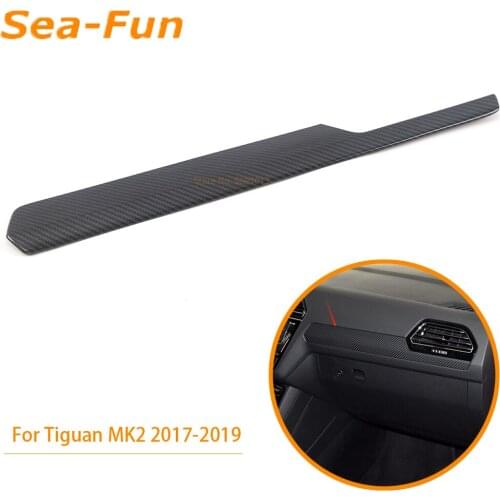 For Volkswagen VW Tiguan MK2 2017 2018 2019 Glove Box Decorative Strips Trim Frame Sticker Interior Accessories