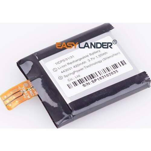 Easylander 443031 3.7V 420mAh Replacement li-Polymer Battery For Smartwatch smart watch battery GPS DVR TOYS MP3 1|CP5/31/31