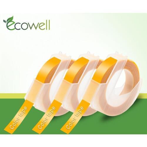 Ecowell Compatible Mixed Color For DYMO 3D Plastic Labels for Embossing Label Makers for Dymo 1610 12965 1880 Motex e101 E101