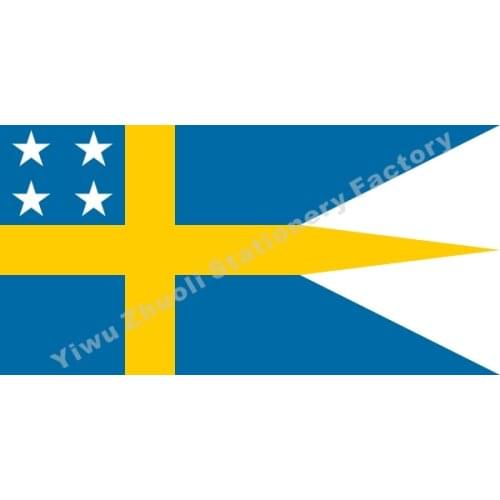 Sweden Navy Naval Rank Amirals Flag 3X5FT 90X150CM 100D Polyester Double Stitched High Quality Banner