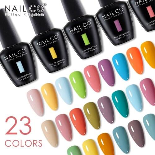 NAILCO New Arrival 15ML Gel Nail Polish Nails Semi-permanent UV Varnish High Quality Glass Bottle Nail Art Polish For Manicure
