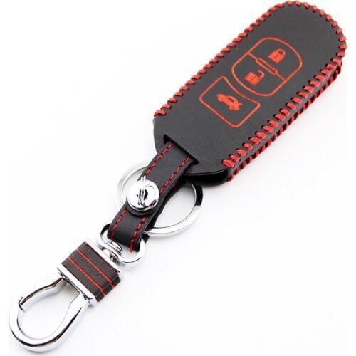 Leather 3 Buttons Remote Key Case Bag Fit For Mazda 2 3 5 6 CX3 CX5 CX7 CX9 MX5 2016 2017 2018 Accessories Key Pack Box Shell