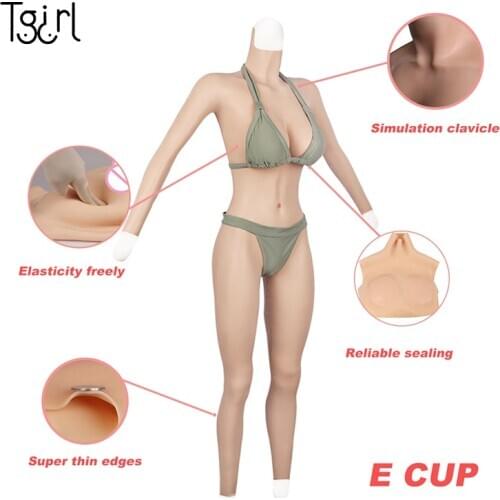 Tgirl Crossdress E Cup Silicone Breast Forms Fullbody Ankle-length Pants Transgender Drag Queen