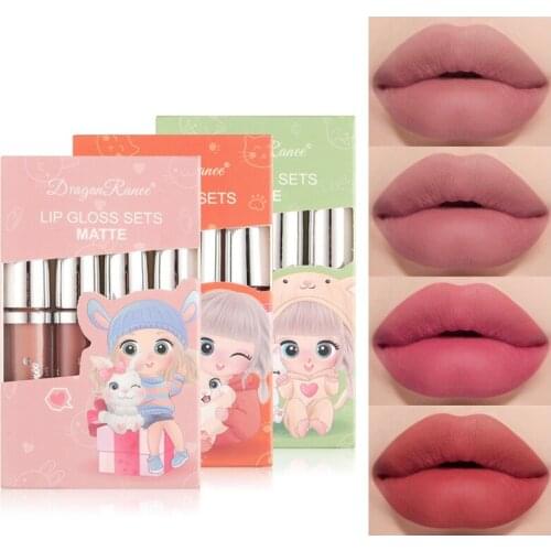 Velvety Matte Lipstick Set Long Lasting Nonstick Cup Not Fade Makeup Cosmetics For Girl Women