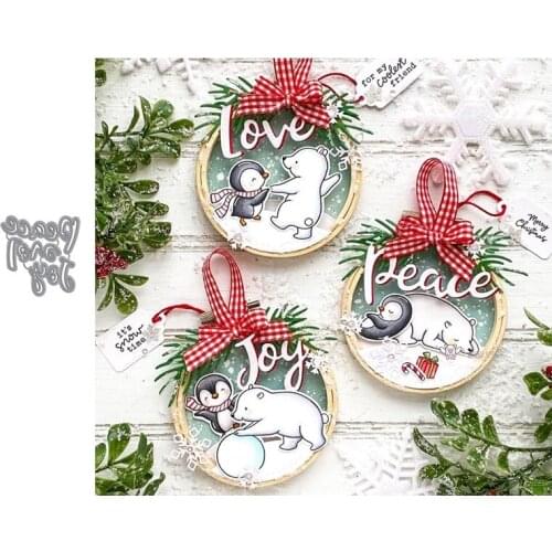 New Peace love joy letters metal Cutting Dies Stencils DIY Scrapbooking Paper/photo Cards Embossing Dies