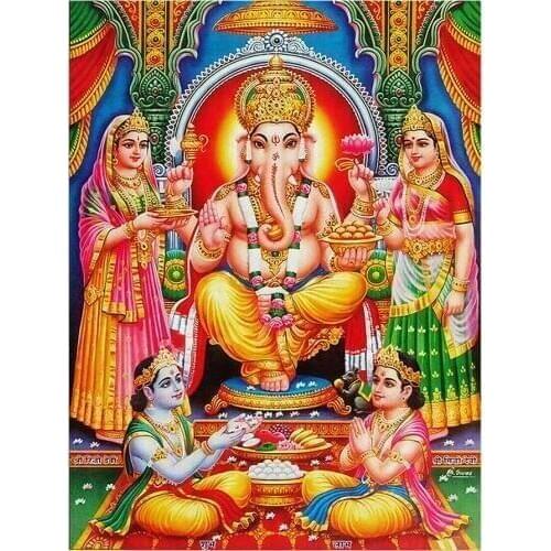 Religion Portrait Diamond Painting Elephant Head God Round Full Drill 5D Nouveaute DIY Mosaic Embroidery Cross Stitch Home Decor