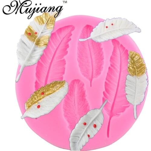 DIY Feather Lace Silicone Cake Baking Molds Fondant Cake Decorating Tools Gumpaste Chocolate Candy Moulds N0303