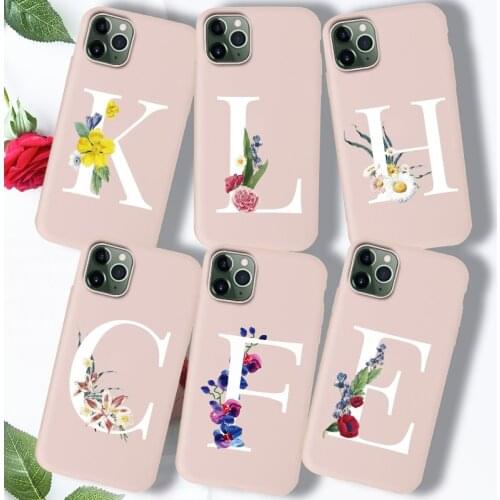 Letter Pink Case For iPhone X XS Max XR 11 Pro Max Case Cover Silicone Soft TPU Bumper For iPhone 6 7 8 Plus 6S SE 2020 Funda