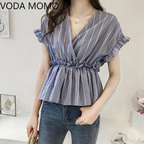 VODA MOMO Women's Striped Shirts