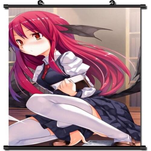 Japanese Anime TouHou Project the Embodiment of Scarlet Little Devil Koakuma Home Decor Wall Scroll Poster Decorative Pictures
