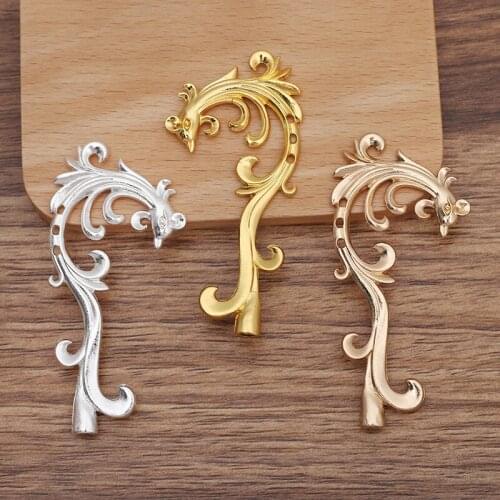 10 Pieces/Lot 68*32mm Metal Bird Pendant Hair Accessories Handmade Vintage Ornaments