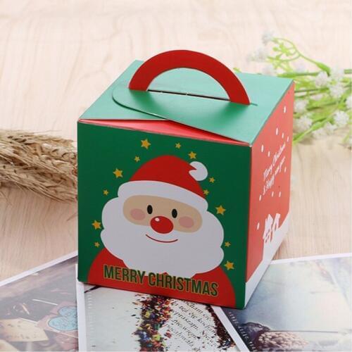 10pcs/lot Simple Hanging Snowman Christmas Candy Boxes Merry Christmas Party Cookies Box Christmas Gift Boxes
