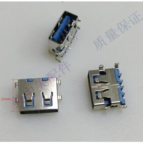 10PCS)USB socket square port USB2.0 4-pin USB charging interface