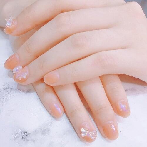 102pcs/set 13 styles Sparkling nail art decorations Butterfly Shell Flower Shape DIY 3D Transparent aurora Manicure Accessories