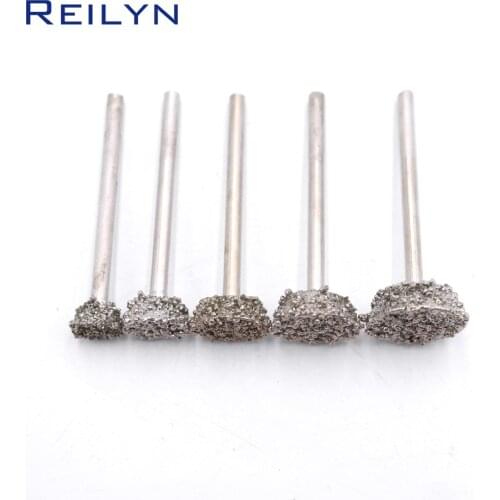 12pc coarse grade rough grit 3mm Emergy diamond abrasive bits peeling needle E 8MM/10MM/12MM/14MM/16MM Shank 2.35mm