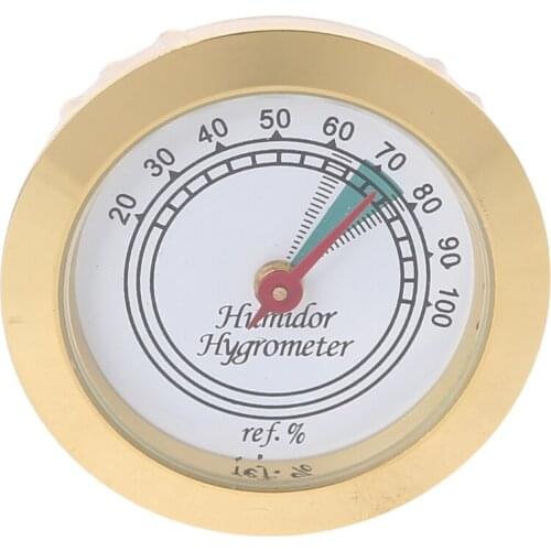 43MM Mini Household Guitar Case Cigar Hygrometer Cigar Hygrometer High Precision Moisture Meter Tobacco Humidor K0AB