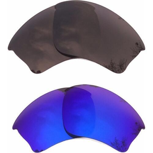 Black & Purple Mirrored Polarized Replacement Lenses for Half Jacket XLJ Frame 100% UVA & UVB