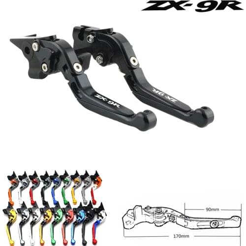 For Kawasaki ZX9R with logo (ZX-9R) CNC new adjustable motorcycle brake clutch lever ZX-9R 1998 1999