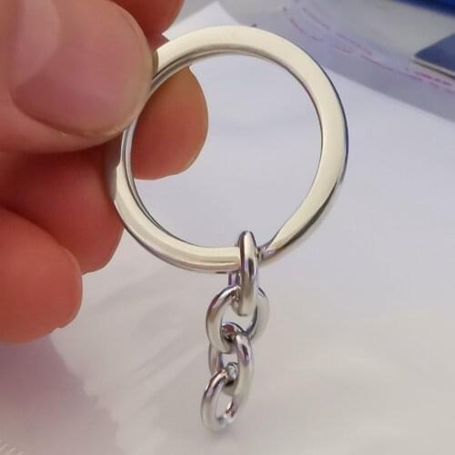 GNAYY 5pcs lot in bulk stainless steel silver key chain keyring good quality for mens women jewelry accessories