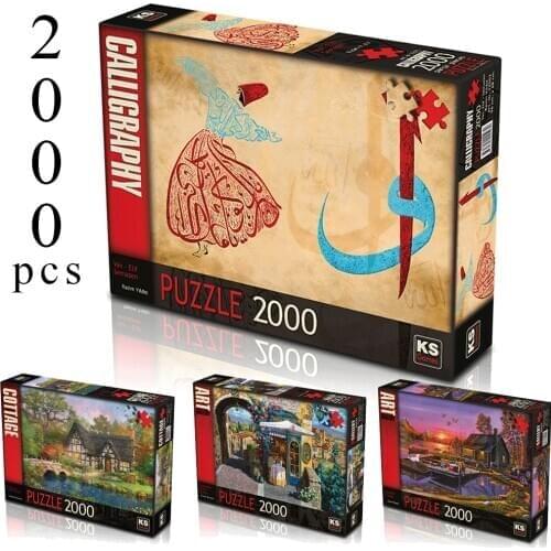 KS Games 2000 Pieces Puzzle 8 Different Pictures Landscape puzzle toys for adults childrens kids games educational Toy