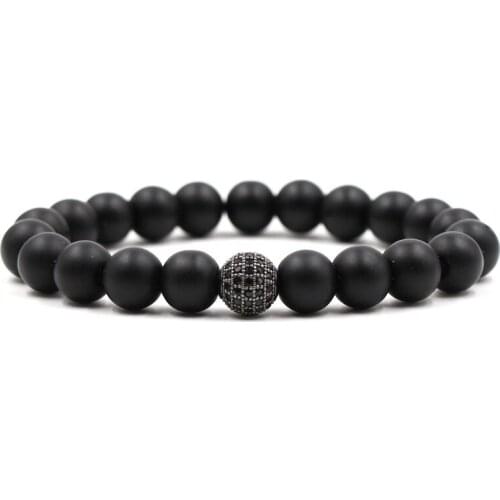 Classics Black Yoga Beaded Bracelet Black Natural Stone Beads Bracelet Braceletfor Men Women Friend Charm Strand Jewelry Gifts