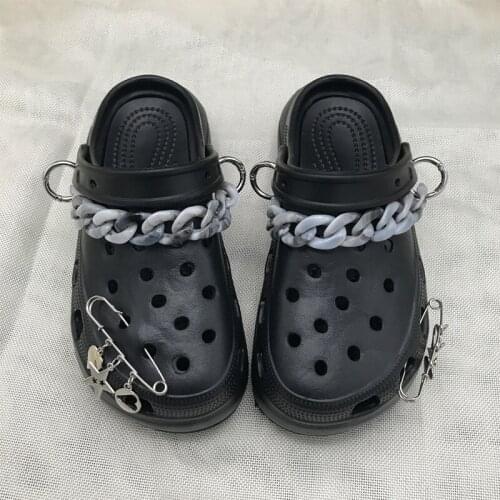 1 Pcs Fashion Acrylic Shoe Chain DIY Women Kids Croc Shoe Charms Cool Personality Decoration Accessories