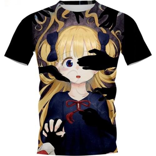 CLOOCL Men T-shirt Shadows House Anime Girl 3D Print Short Sleeve Tee Shirts Harajuku Streetwear Casual Unisex Tops