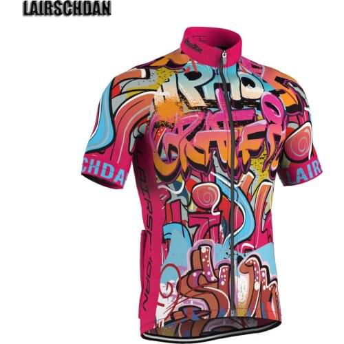 LairschDan Camisa Ciclista Masculino Mens Summer Bicycle Short Sleeve Shirt Breathable Cycling Jersey Sportwear MTB Bike Uniform