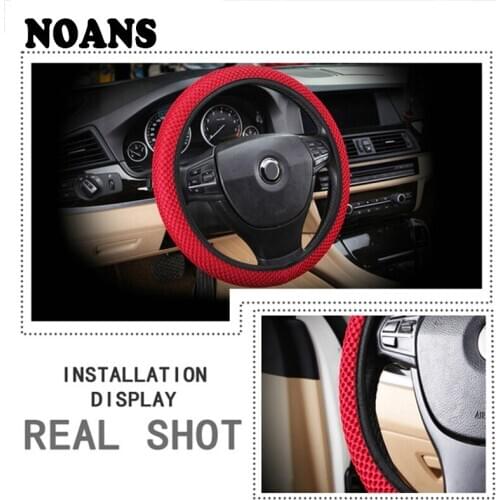 Nylon Breathability Car Steering Wheel Cover Non-slip For VW polo passat b5 b6 Mazda 3 6 cx-5 Toyota corolla Ford focus 2