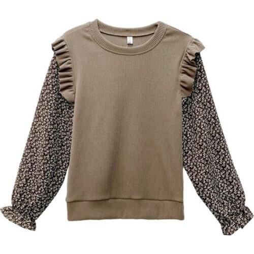 Autumn Knitted Shirts For Women 2020 Fashion Long Sleeve Pullover Casual Round Neck ladies Home Blouse Female Patchwork Tops