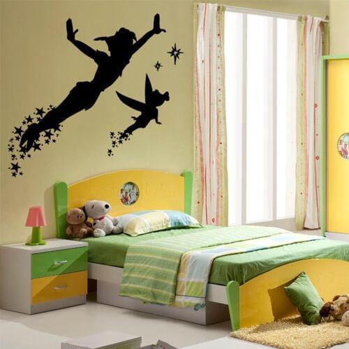 Peter Pan Elf Wall Decal Kids Bedroom Nursery Cartoon Boys Girls Vinyl Wall Sticker Lovely Wall Art Decals S267