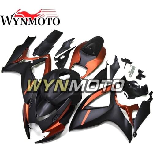 Full Matte Black Orange Body Kit For Suzuki GSXR600 750 K6 2006 - 2007 Bodywork ABS Plastic Injection New Motorcycle Fairings