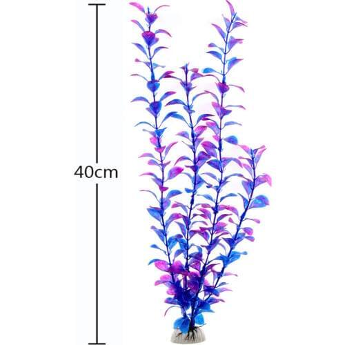 New Durable 40cm Fish Tank Aquarium Plastic Artificial Simulation Water Plants for Fish Tank Aquarium Decoration -39