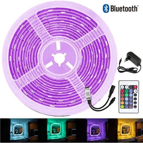 RGB 5050 Eu Plug 32.8 Ft Ahout 10M Bluetooth Controle, Gemakkelijk Te Installeren, Geschikt Voor Kamer Computer Bureau Decoratie