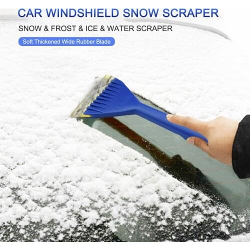 Car Windshield Snow Removal Scraper Thickened Soft Wide Rubber Blade Anti-slip Ice Shovel Window Cleaning Tool Car accessories