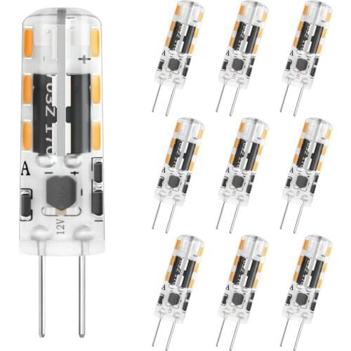 G4 LED Bulb 1.2W, AC/DC 12V T3 10W Halogen Bulb Equivalent, 120LM Warm White 3000K Non-dimmable JC Bi-pin G4 Base Light