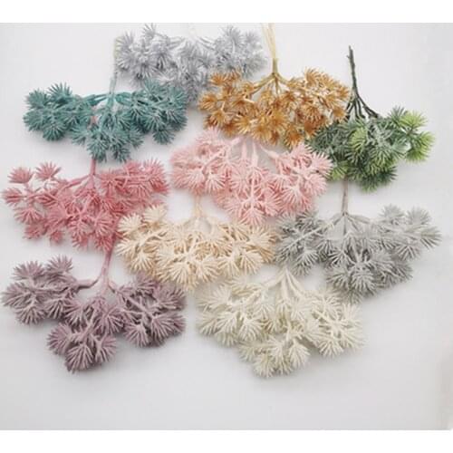 6PCS Green Flocking Artificial Succulents Home Garden Decoration Flower Arrangement Bathroom Accessories Plant