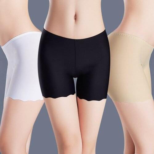 Women Soft Ice Silk Seamless Safety Short Pants Panties Summer Under Shirt Shorts Modal Breathable Short Tight Underwear