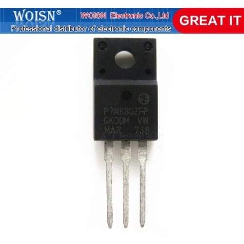 1pcs/lot STP7NK80ZFP P7NK80ZFP STP7NK80 7NK80 7A 800V TO-220F In Stock