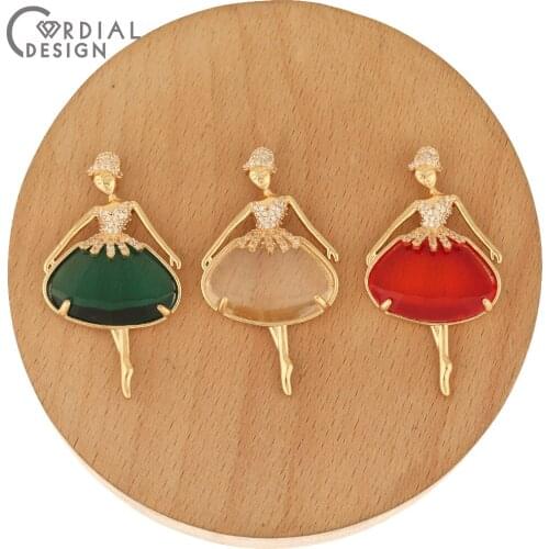 Cordial Design 10Pcs 25*46MM Jewelry Accessories/DIY Pendant For Necklace/Hand Made/Jewelry Findings & Components/Crystal Charms