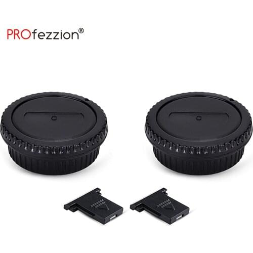 2 Pack EF EF-S Mount Body Cap Cover & Rear Lens Cap for Canon EOS 70D 77D 80D 90D 2000D 4000D 5D Mark III IV 6D 7D Mark II 1DX
