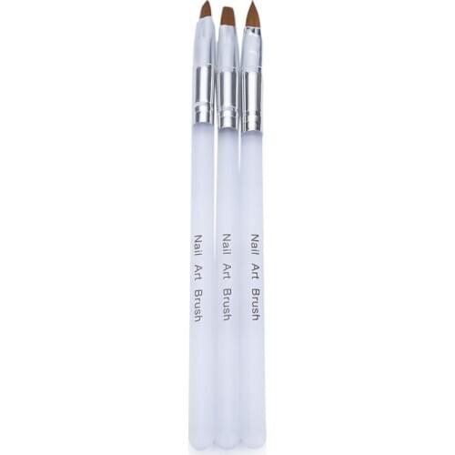 3pcs Nail Design Brush Spiral Gel Pen Tips Tool