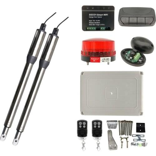 300KG Electric Swing Gate Opener Kit Driver Motor Remote Control Home Garage Swing Door Actuator with APP WIFI Module Car Remote