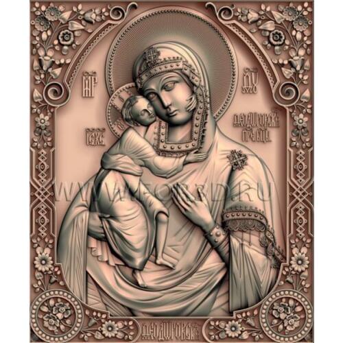 3d model Icona B Mater Fedorovskaya relief for cnc in STL file format 142MB