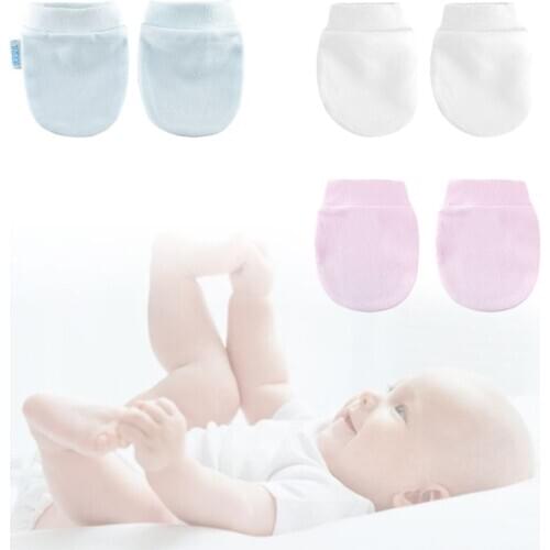 4 Pair/set Simple Cute Baby Knit Gloves Newborn Anti-eat Hand Anti-Grab Glove New Dropship hot
