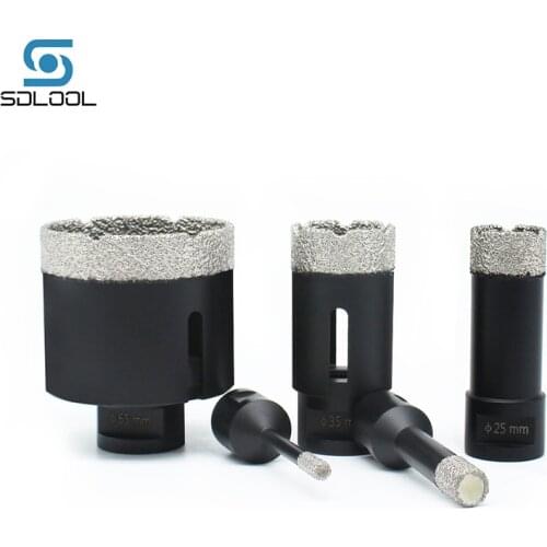 5 Sets Of Diamond Hole Saw Set Ceramic Tile Marble Dry Drilling Bit M14 Thread Interface