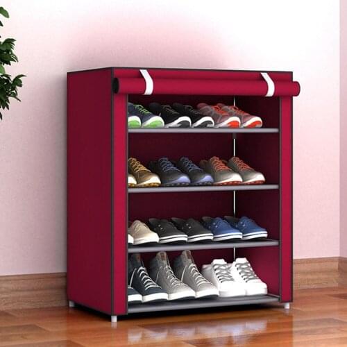 5 layer DIY Large Capacity Shoe Rack non-woven Standing Storage Rack Prevent Dust Shoe Organizer Shoes Cabinet Home Furniture