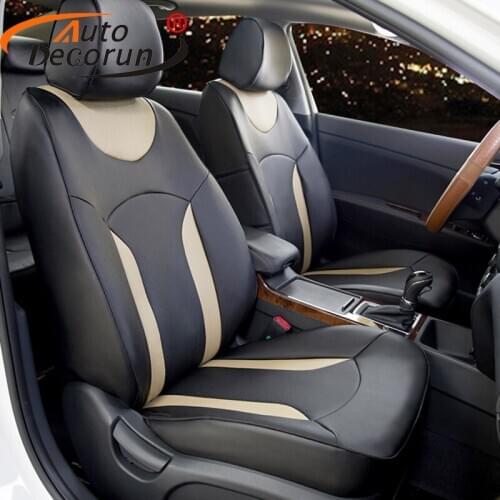 AutoDecorun PU Leather seat cover for Lincoln mkc accessories seat covers for cars seats cushion back supports & headrest cover